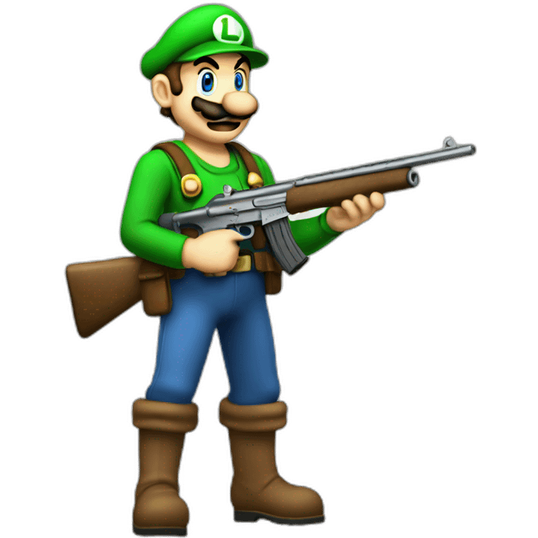 luigi with rifle emoji