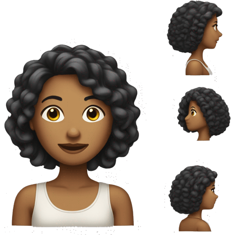 Mulher do cabelo cacheado  emoji