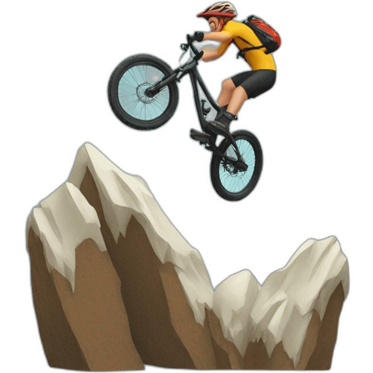 Mountain bike jumping emoji