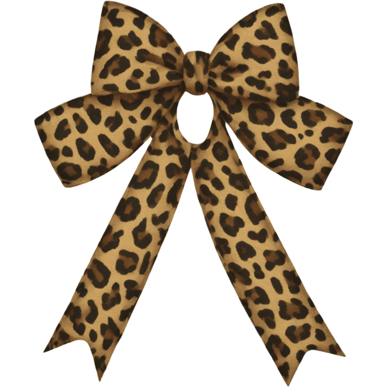 leopard print bow  emoji