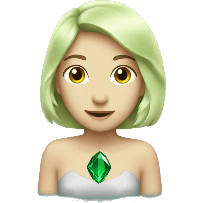 green colour gem emoji