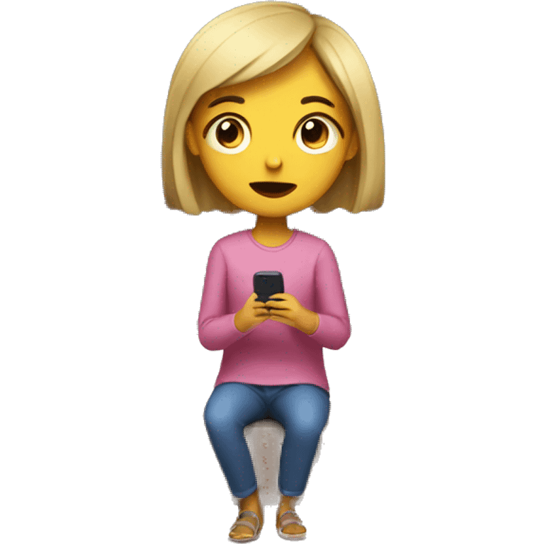 Girl watching tv  emoji