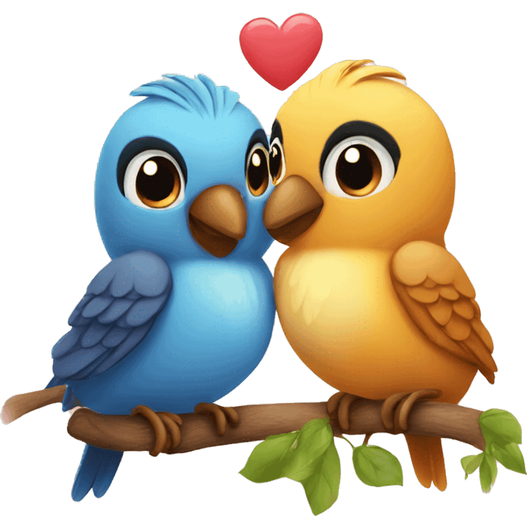 loving birds couple emoji