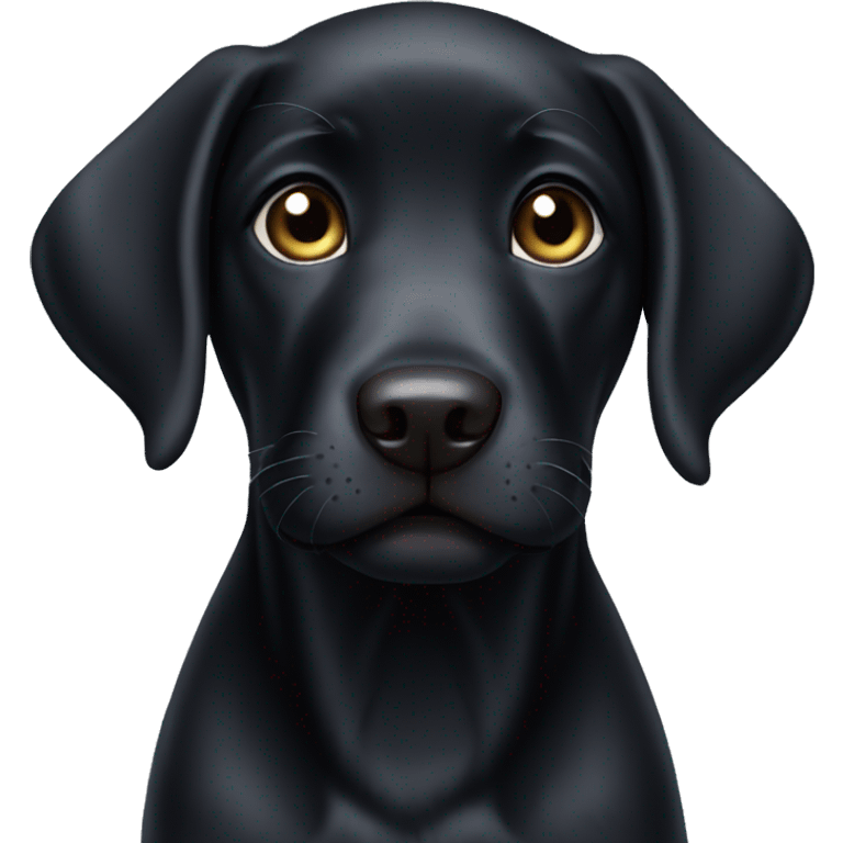 Black Labrador puppy  emoji