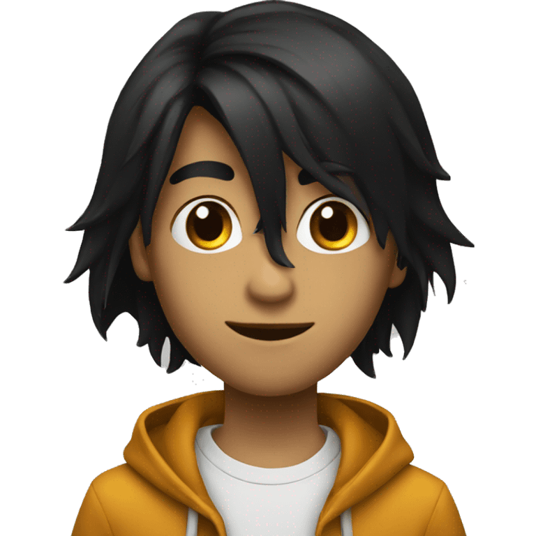 long black hair boy dj  emoji