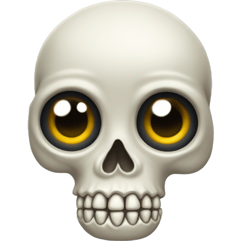 weird looking skull with big eyes  emoji