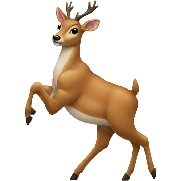 A deer tap dancing emoji