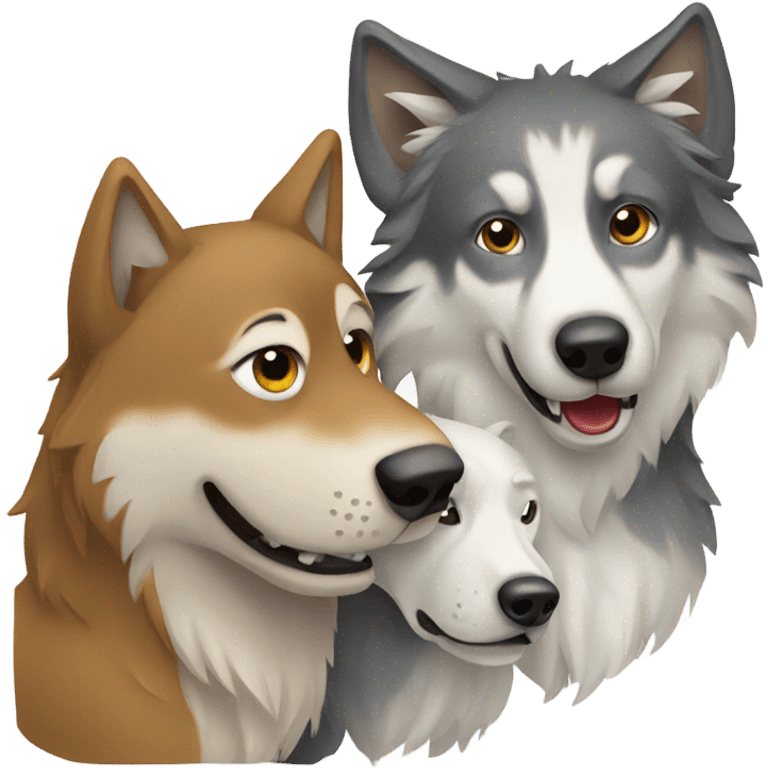 wolf and dog emoji