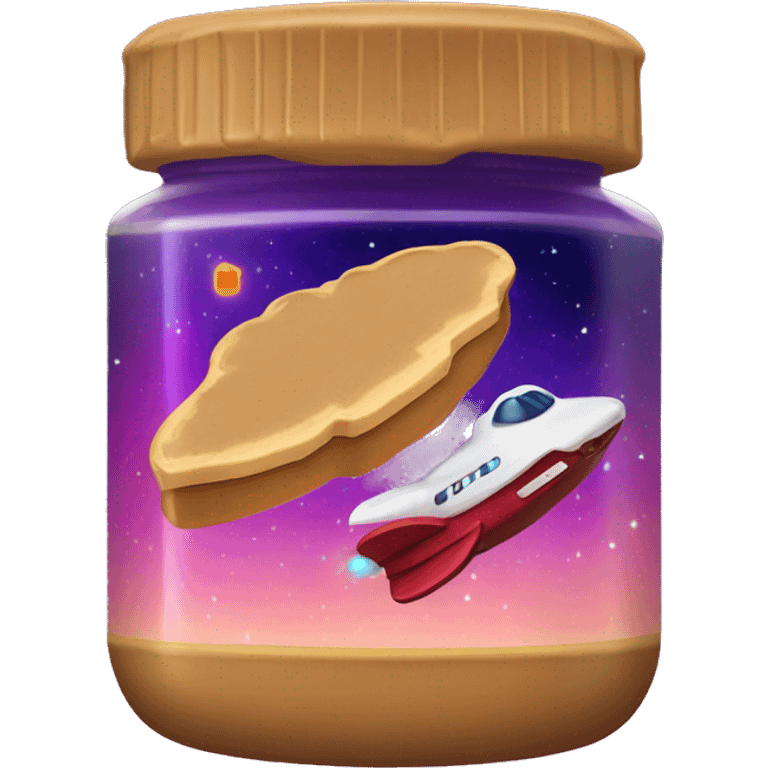 Peanut butter and jelly spaceship emoji