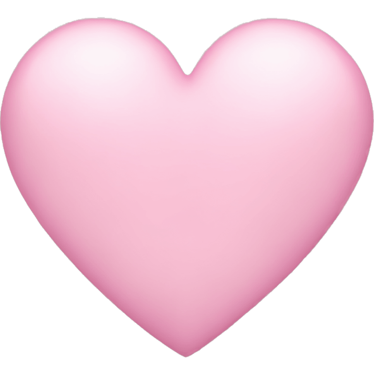 iphone emoji style heart in baby pink emoji