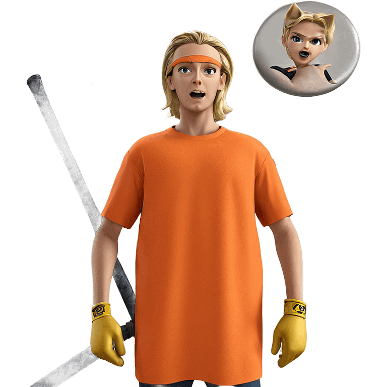 blonde boy with bat gloves emoji