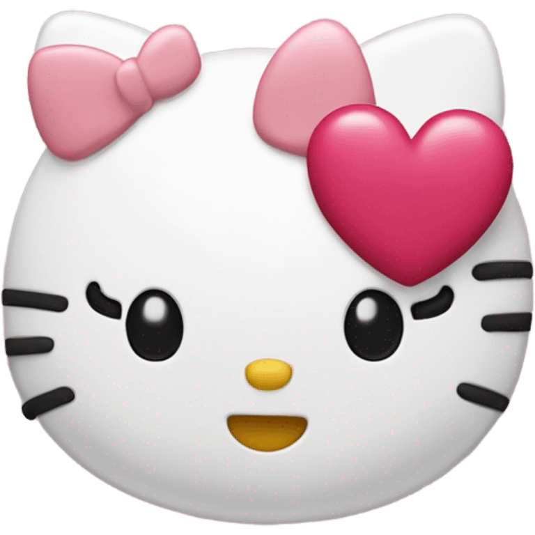 hello kitty con corazón  emoji