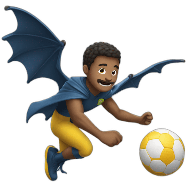 Batendo pé na bola no alto emoji