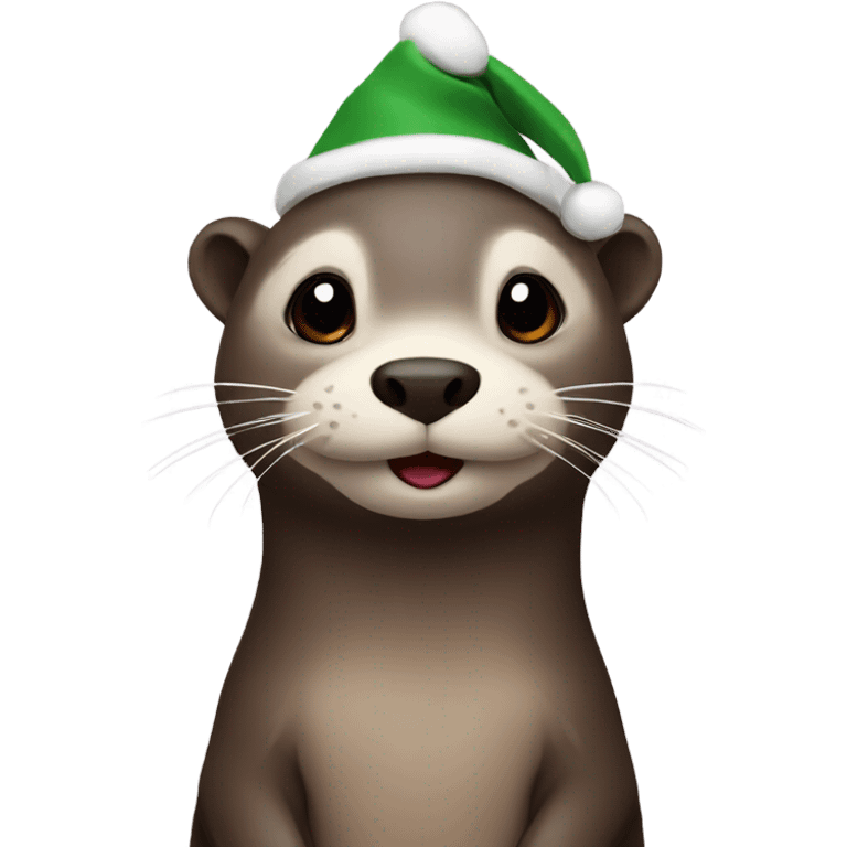 Otter merry Christmas emoji