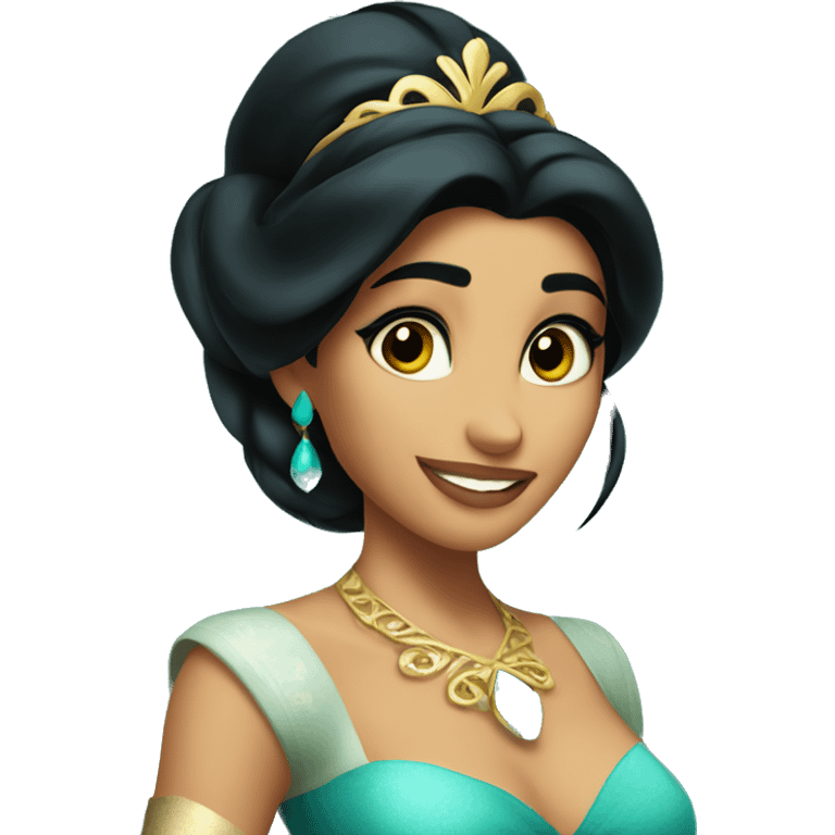 princess jasmine celebrating christmas emoji