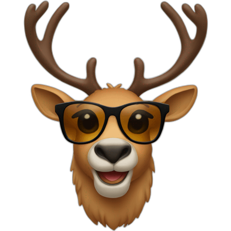 Reindeer with sunglasses emoji