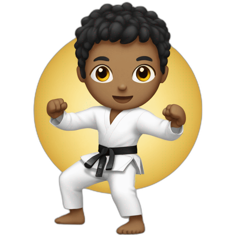 taekwondo kid with fists emoji