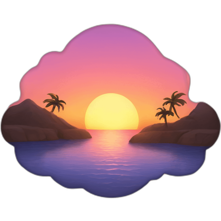 cute sunset emoji