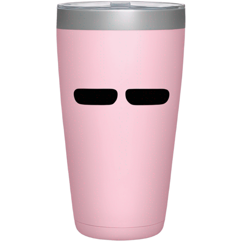 Light pink tumbler without face emoji