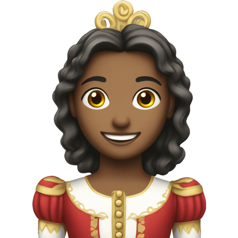 Smiling girl nutcracker emoji