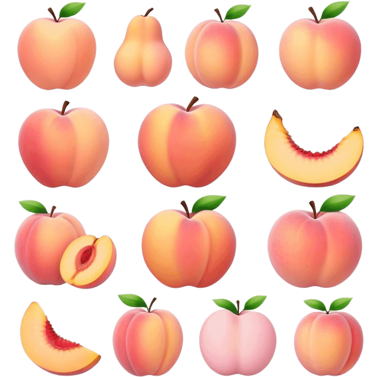 white pink peach pastel  emoji