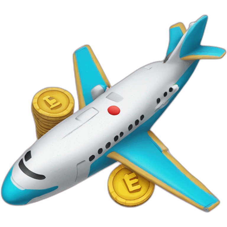 plane on casino chip emoji