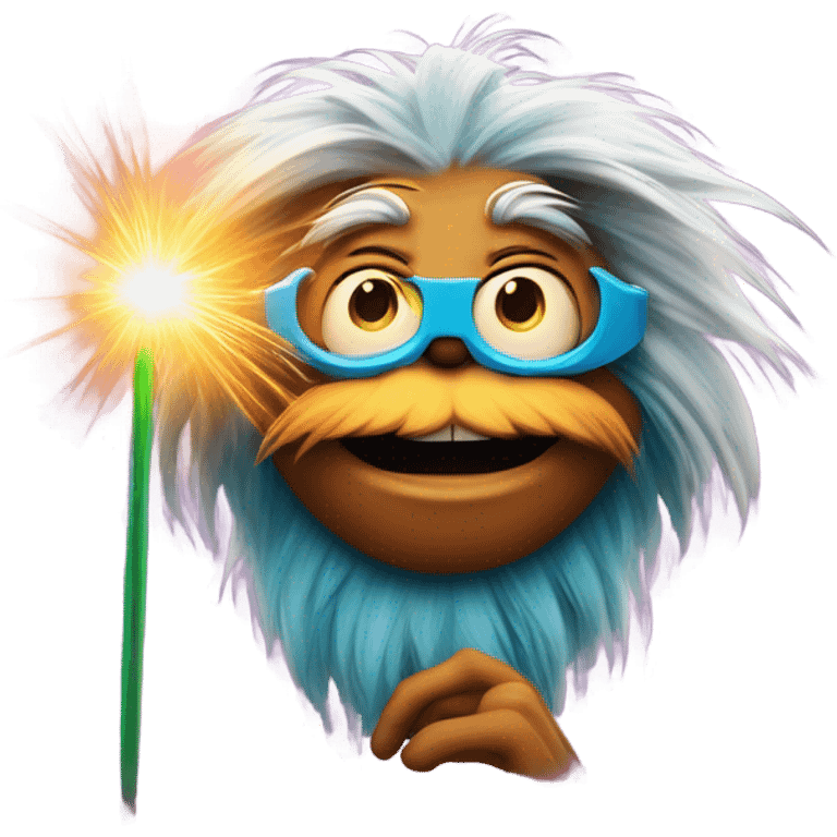 The Lorax  with laser eyes  emoji