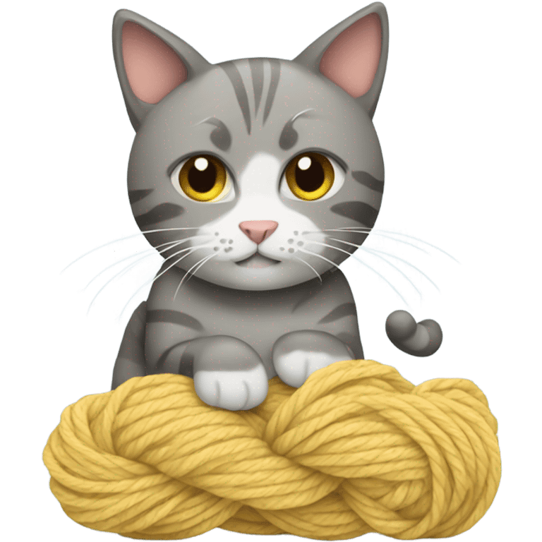 cat with yarn emoji