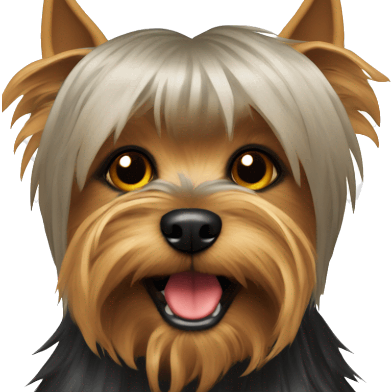 yorkshire terrier with devil horns  emoji