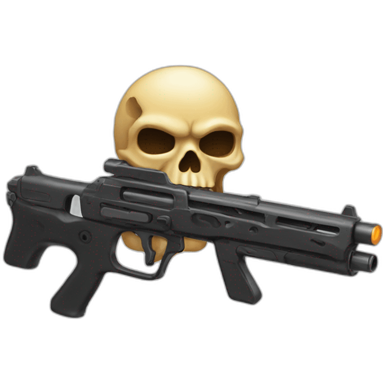 Skull gun emoji