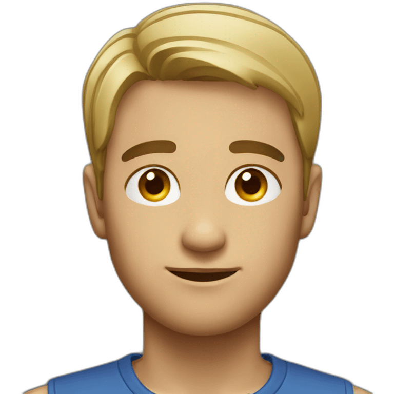 Man with short modern hair with head tilt emoji