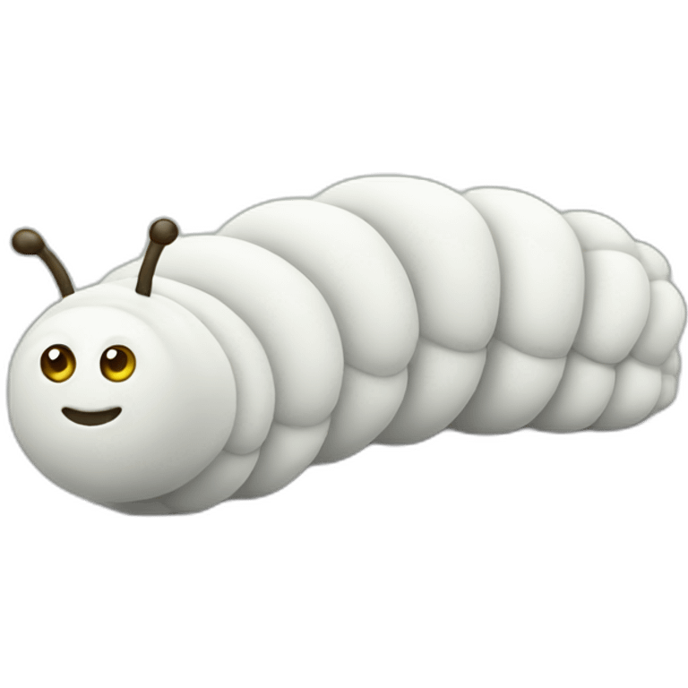 White caterpillar emoji