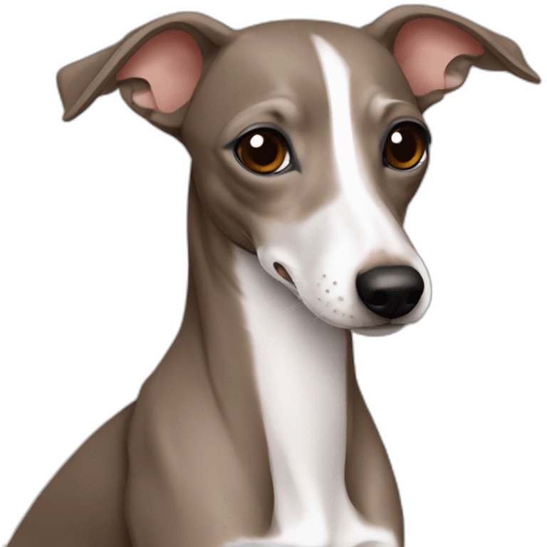 Italian greyhound emoji brown grey fur emoji