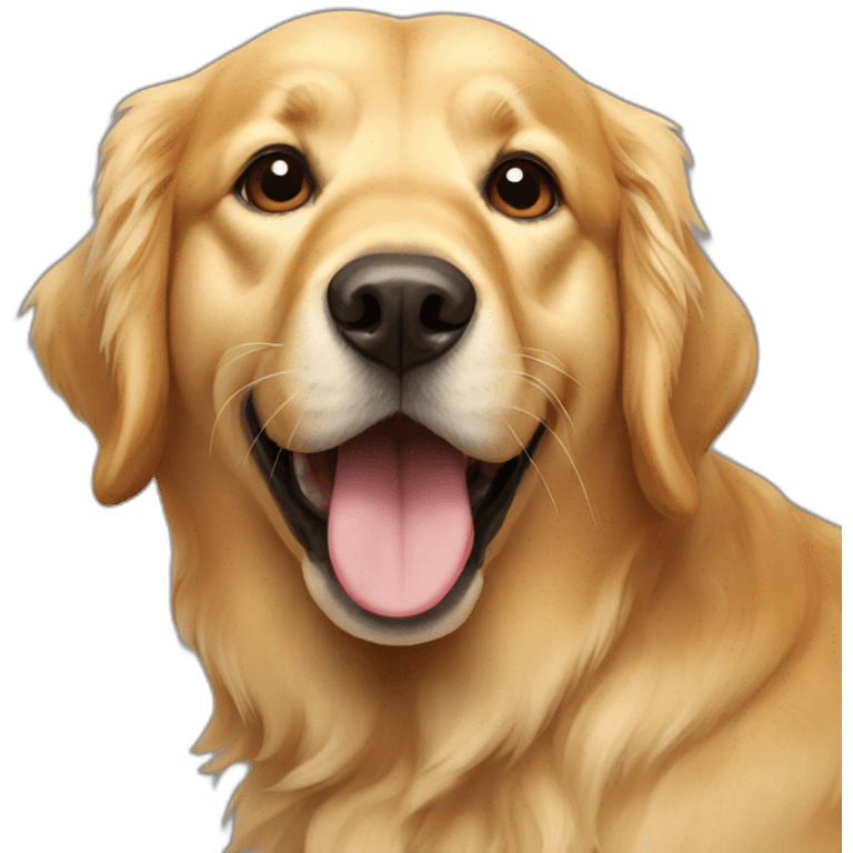 A Golden retriever dog emoji