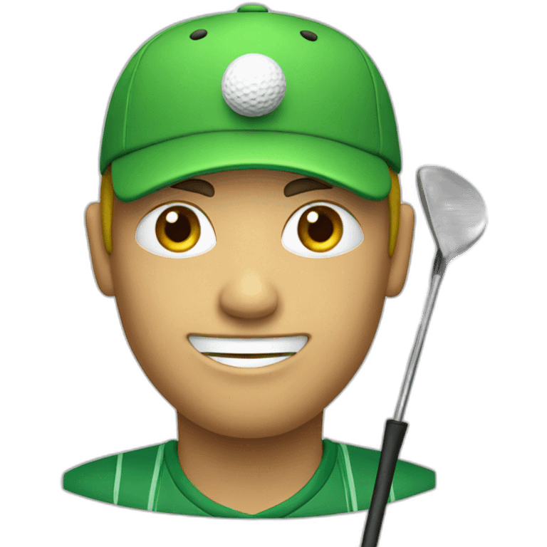 Golfer with club emoji