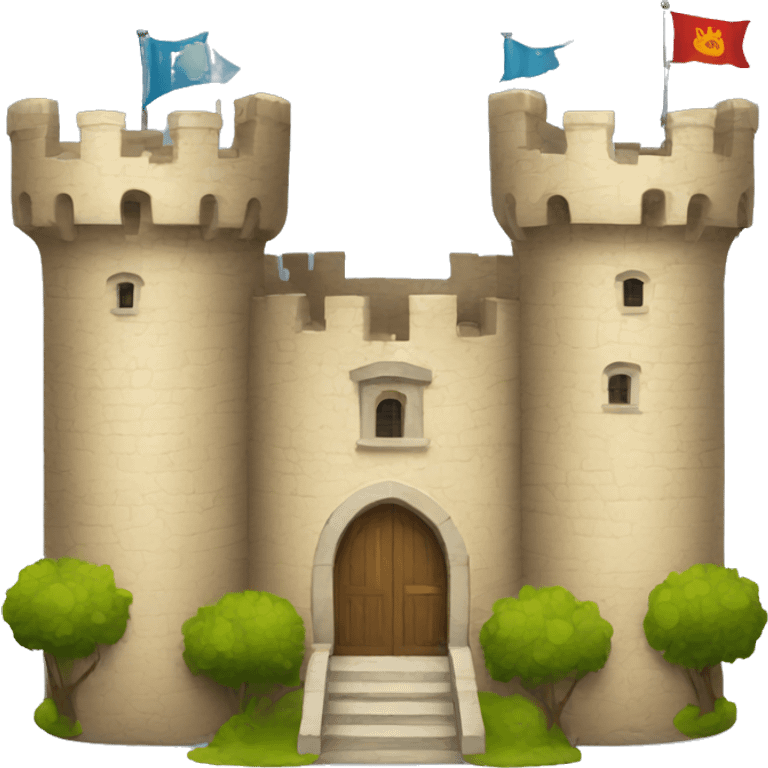 un castillo con un león emoji