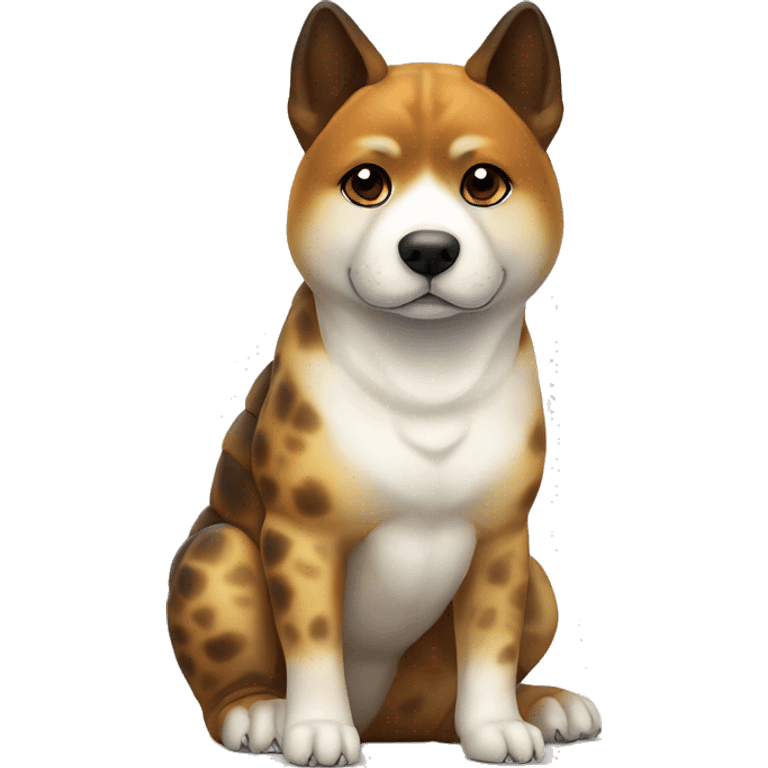 Tortoise shell no white Akita Inu skinny with no white emoji