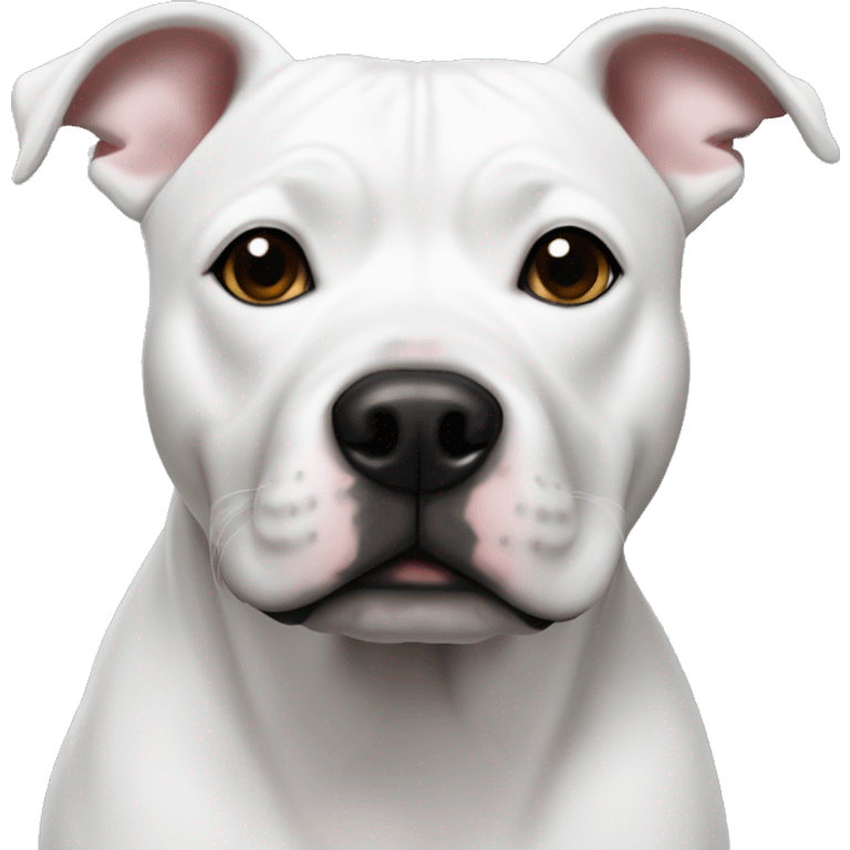 white-staffy one black ear  emoji