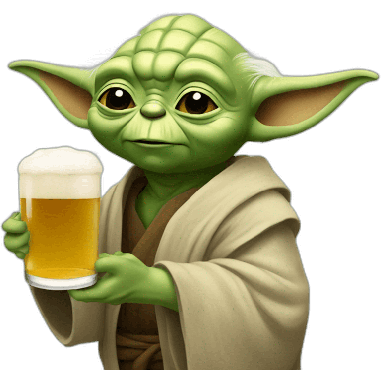 Yoda qui bois une biere emoji