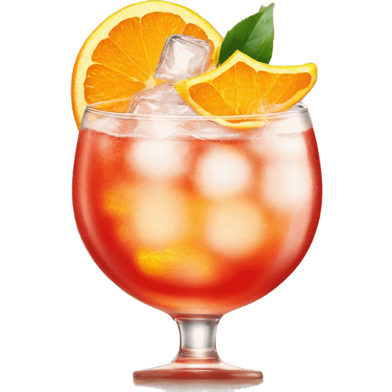 Campari Spritz with orange  emoji