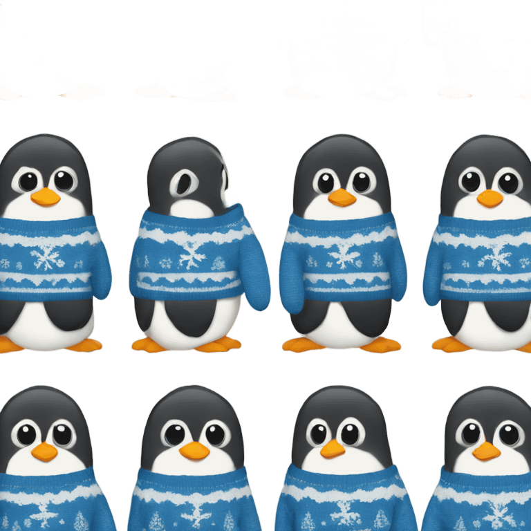 Penguin and Hanukkah sweater emoji