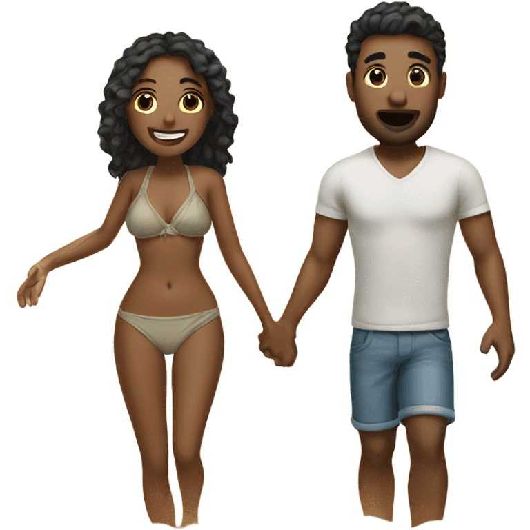 couple at the beach emoji