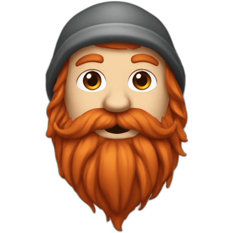 create a dwarf with a long red beard emoji