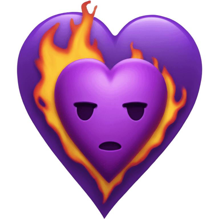 purple heart on fire emoji