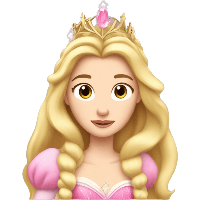 Princess Aurora with tiara sleeping beauty emoji