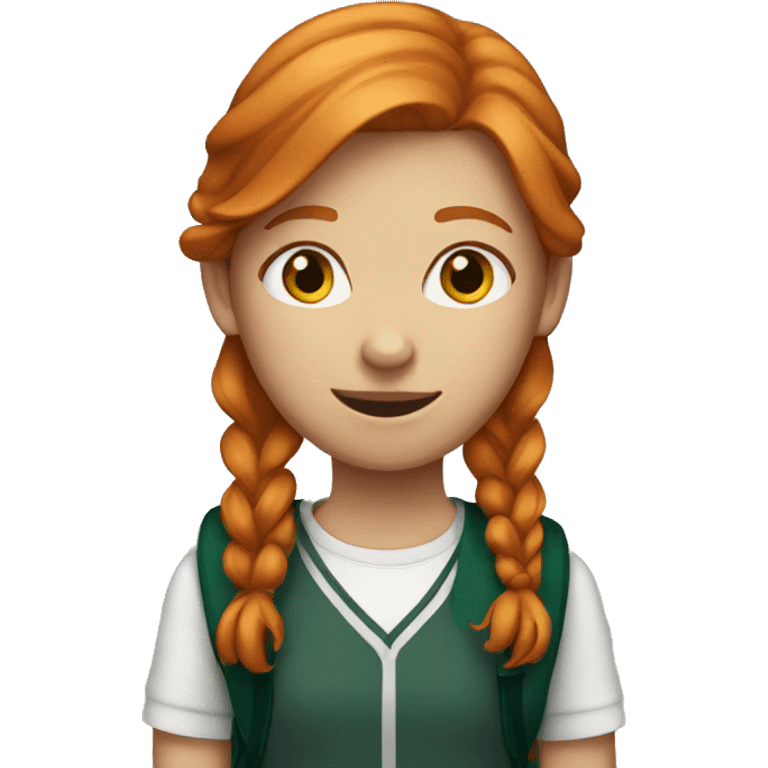 ginger hair girl at school  emoji