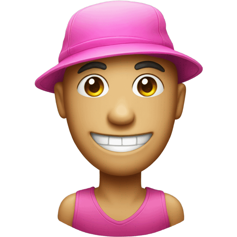 smiley with pink hat emoji