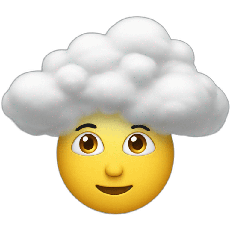 Quelqu’un en colère avec un nuage au dessus de la tete emoji