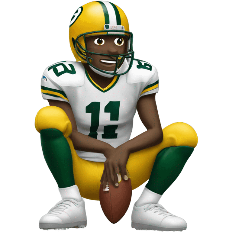 White Packers football player emoji