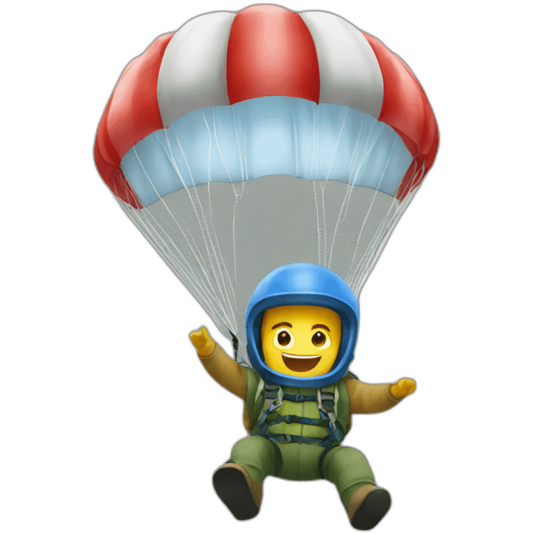 Os qui saute en parachute emoji